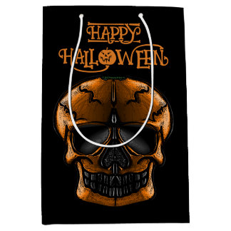 Pumpkin Skull Halloween Party Medium Gift Bag