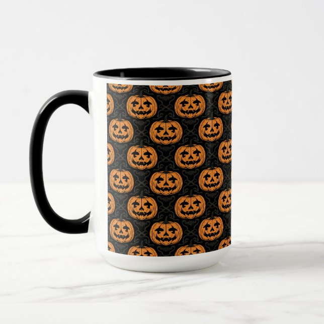 Pumpkin Skull Mug (Left)