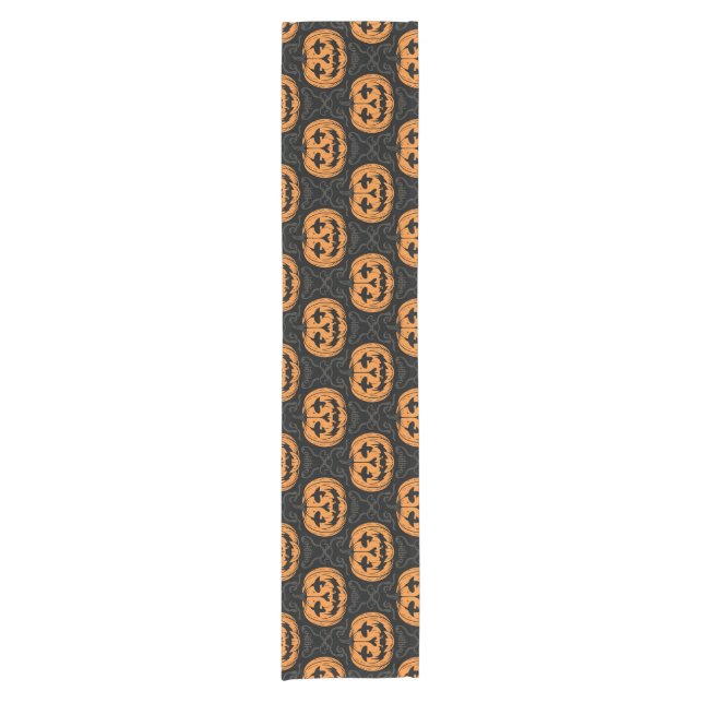 Pumpkin Skull Short Table Runner (Front)