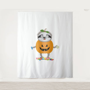 Pumpkin Sloth Halloween Costume Gift Tapestry