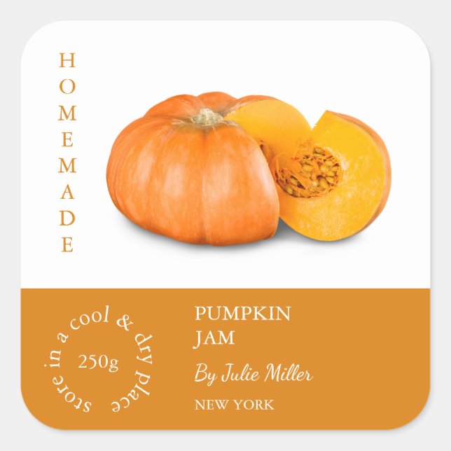 Pumpkin Small Business Label (Front)