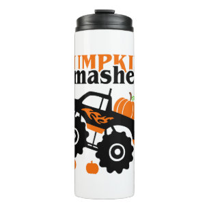 Pumpkin Smasher Boys Halloween Monster Truck Thermal Tumbler