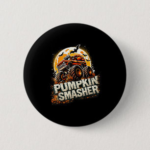 Pumpkin Smasher Monster Truck Halloween Moon Men B 6 Cm Round Badge