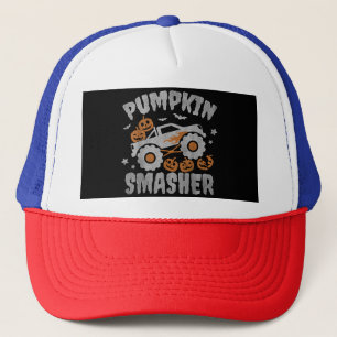 Pumpkin smasher toddler Halloween for Monster Truc Trucker Hat