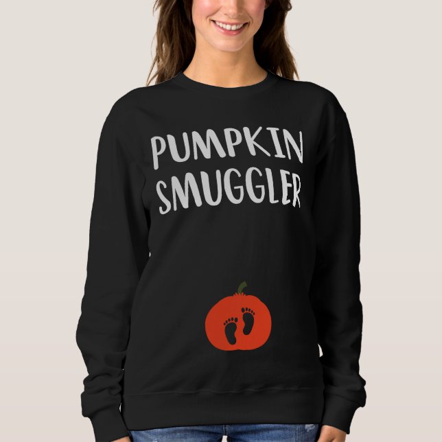 Pumpkin Smuggler  Expecting Parents Pregnancy Reve Sweatshirt (Front)