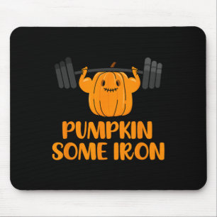 Pumpkin Some Iron Fun Halloween Gym Workout Liftin Mouse Pad