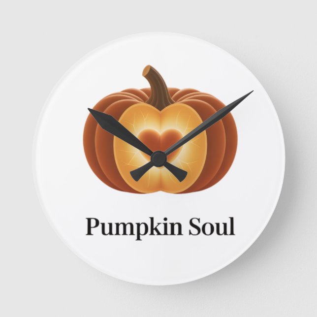 Pumpkin Soul – Cozy Autumn Clock (Front)