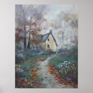 "Pumpkin Soup - An English Cottage" Poster