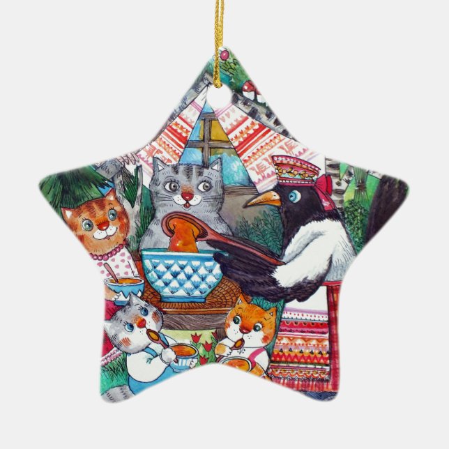 pumpkin soup ceramic ornament (Front)