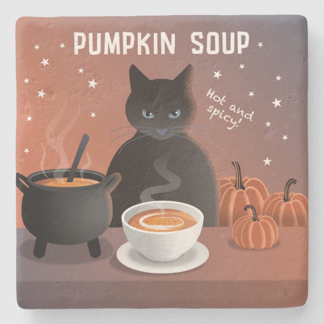Pumpkin Soup Stone Coaster (Front)