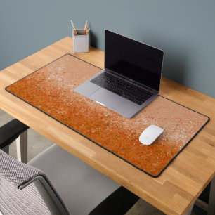 Pumpkin Spice Abstract Art Desk Mat