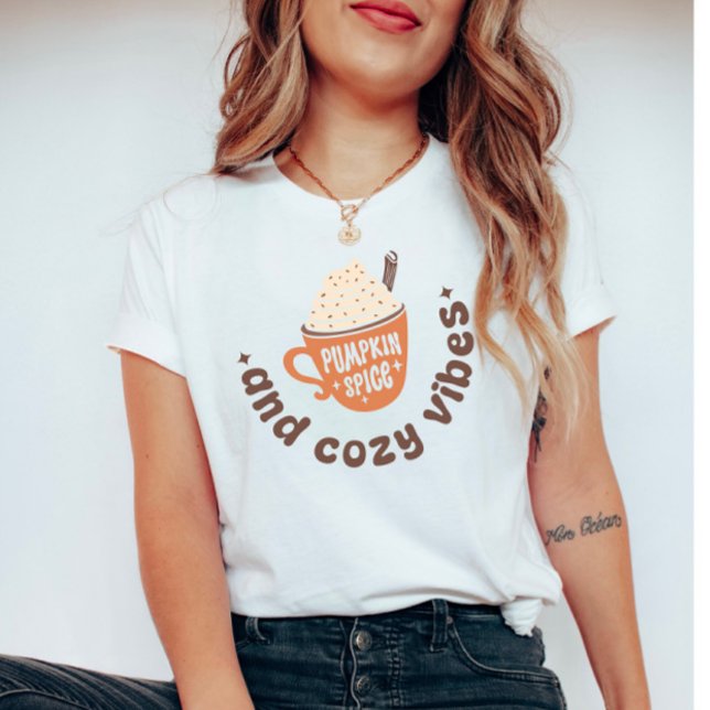 Pumpkin Spice and Cosy vibes T-Shirt (Creator Uploaded)