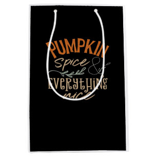 Pumpkin Spice And Everything Nice Boxy Medium Gift Bag