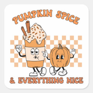 Pumpkin Spice and Everything Nice , Cosy Fall Square Sticker