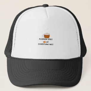 Pumpkin Spice And Everything Nice Cute & Funny Slo Trucker Hat