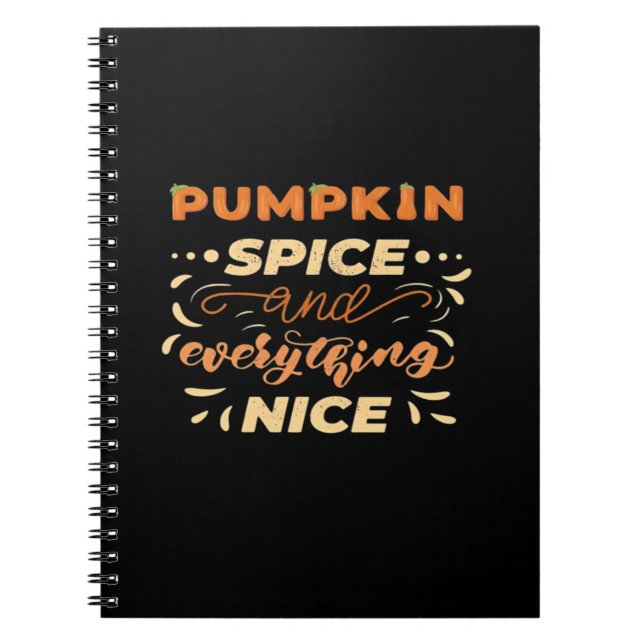 Pumpkin Spice And Everything Nice Essential Slogan Notebook (Front)