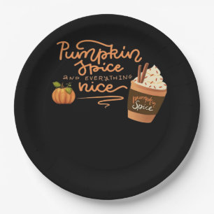 Pumpkin Spice And Everything Nice Fall Art With Pl Paper Plate