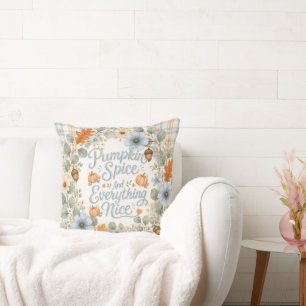 Pumpkin Spice and Everything Nice Fall Baby Shower Cushion
