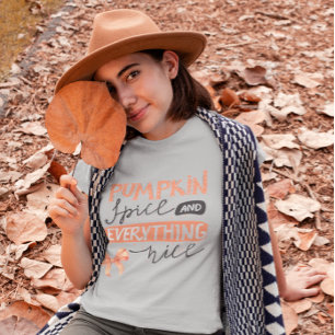 Pumpkin Spice and Everything Nice Fall Bow T-Shirt