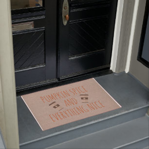 Pumpkin spice and everything nice Fall burlap Doormat