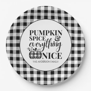 Pumpkin Spice And Everything Nice Fall Paper Plate