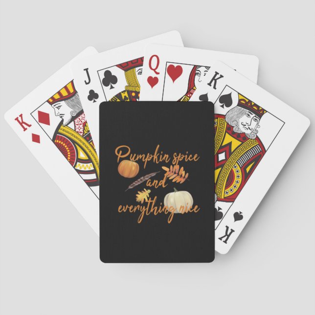 Pumpkin Spice And Everything Nice - Funny Hallowee Playing Cards (Back)