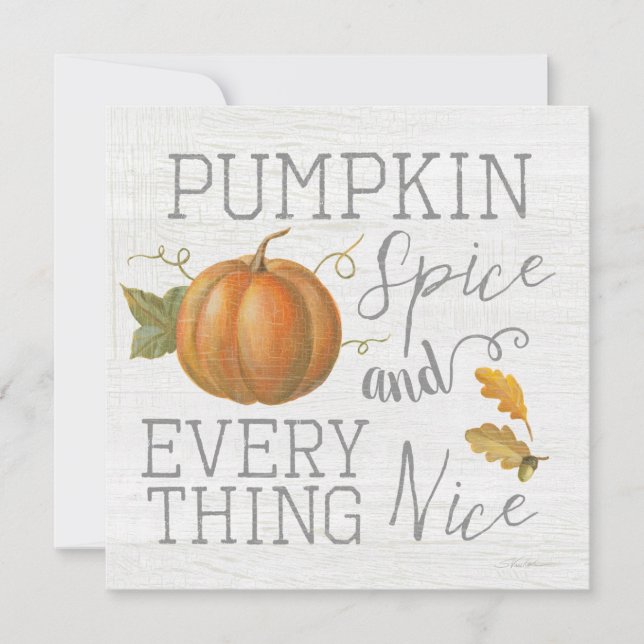 Pumpkin Spice and Everything Nice Holiday Card (Front)