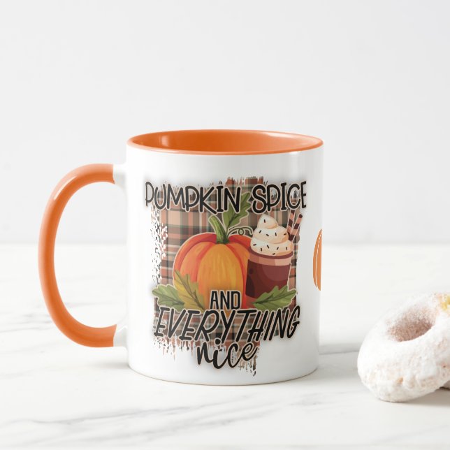 Pumpkin Spice And Everything Nice Mug (With Donut)