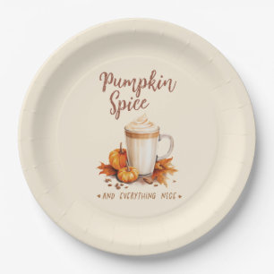 Pumpkin Spice and Everything Nice Paper Plate