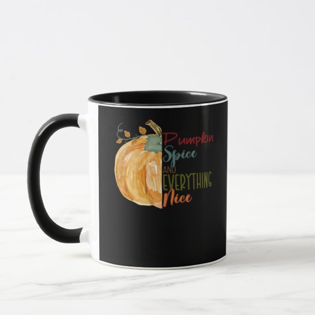 Pumpkin Spice And Everything Nice Quote Basic Mug (Left)
