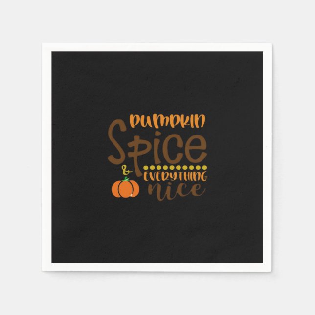 Pumpkin Spice And Everything Nice Quote Sloth Napkin (Front)