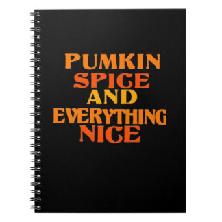 Pumpkin Spice And Everything Nice Quote Sloth Notebook