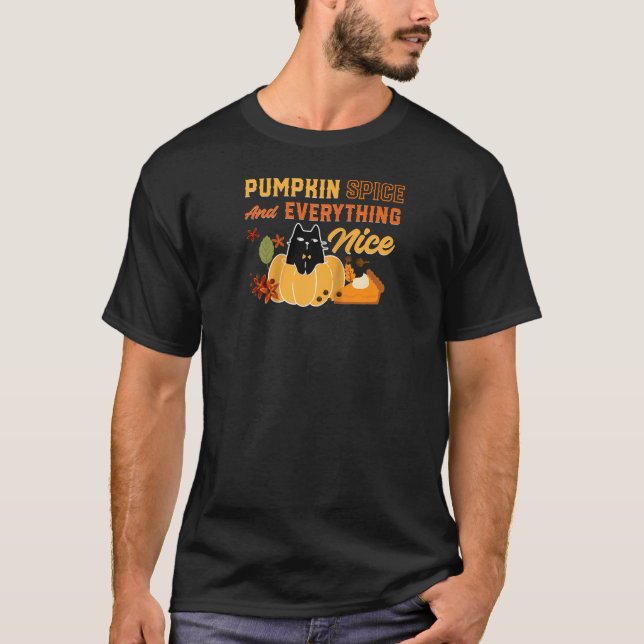 pumpkin spice and everything nice Raglan Baseball  T-Shirt (Front)