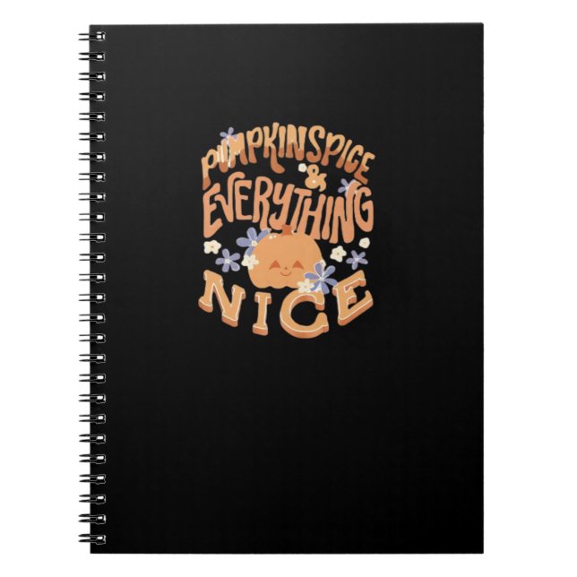 Pumpkin Spice And Everything Nice Slogan Basic Notebook (Front)