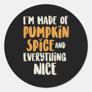 Pumpkin Spice And Everything Nice Sloth Classic Round Sticker