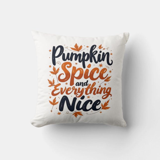Pumpkin Spice And Everything Nice Sloth For Autumn Cushion (Front)