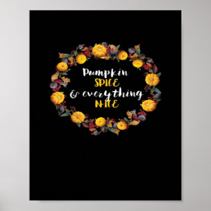 Pumpkin Spice And Everything Nice Sloth Halloween Poster