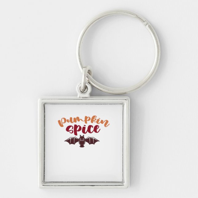 Pumpkin Spice And Everything Nice Viral Slogan & Q Key Ring (Front)