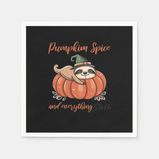 Pumpkin Spice And Everything Sloth Napkin