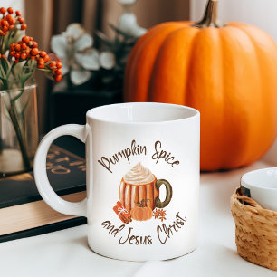 Pumpkin Spice and Jesus Christ Christian Autumn Coffee Mug