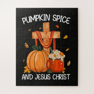 Pumpkin Spice and Jesus Christ Jigsaw Puzzle