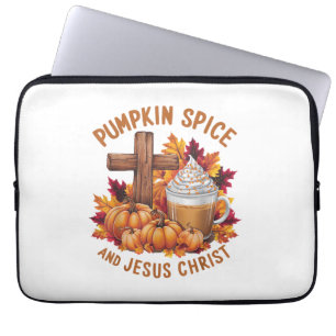 Pumpkin Spice and Jesus Christ Laptop Sleeve