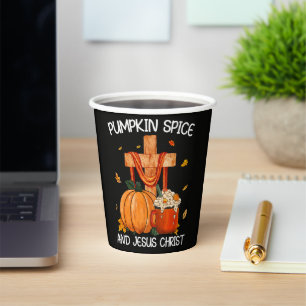 Pumpkin Spice and Jesus Christ Paper Cups