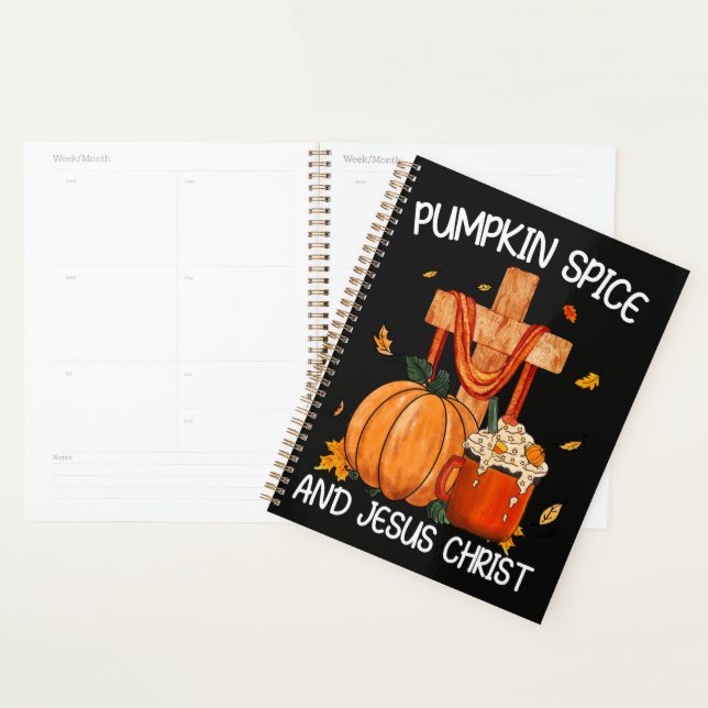 Pumpkin Spice and Jesus Christ Planner (Display)