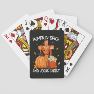 Pumpkin Spice and Jesus Christ Playing Cards
