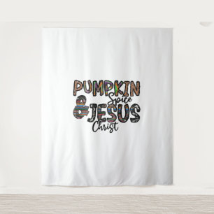 Pumpkin Spice And Jesus Christ Tapestry