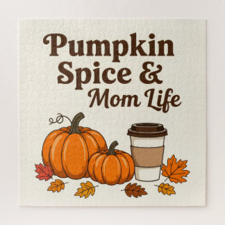 Pumpkin spice and mom life jigsaw puzzle