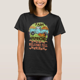 Pumpkin Spice Autumn Fall Coffee Gnome Pickup Tru T-Shirt