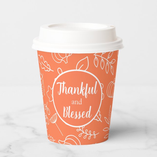 Pumpkin spice Autumn holidays Paper cup (Front)