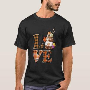 Pumpkin Spice Autumn Love Design T-Shirt